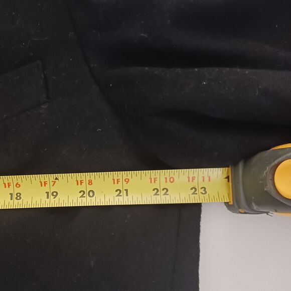 100% Cashmere Mens Knee Length Overcoat Blk Palmbird EU 50 US 40 - Picture 10 of 11